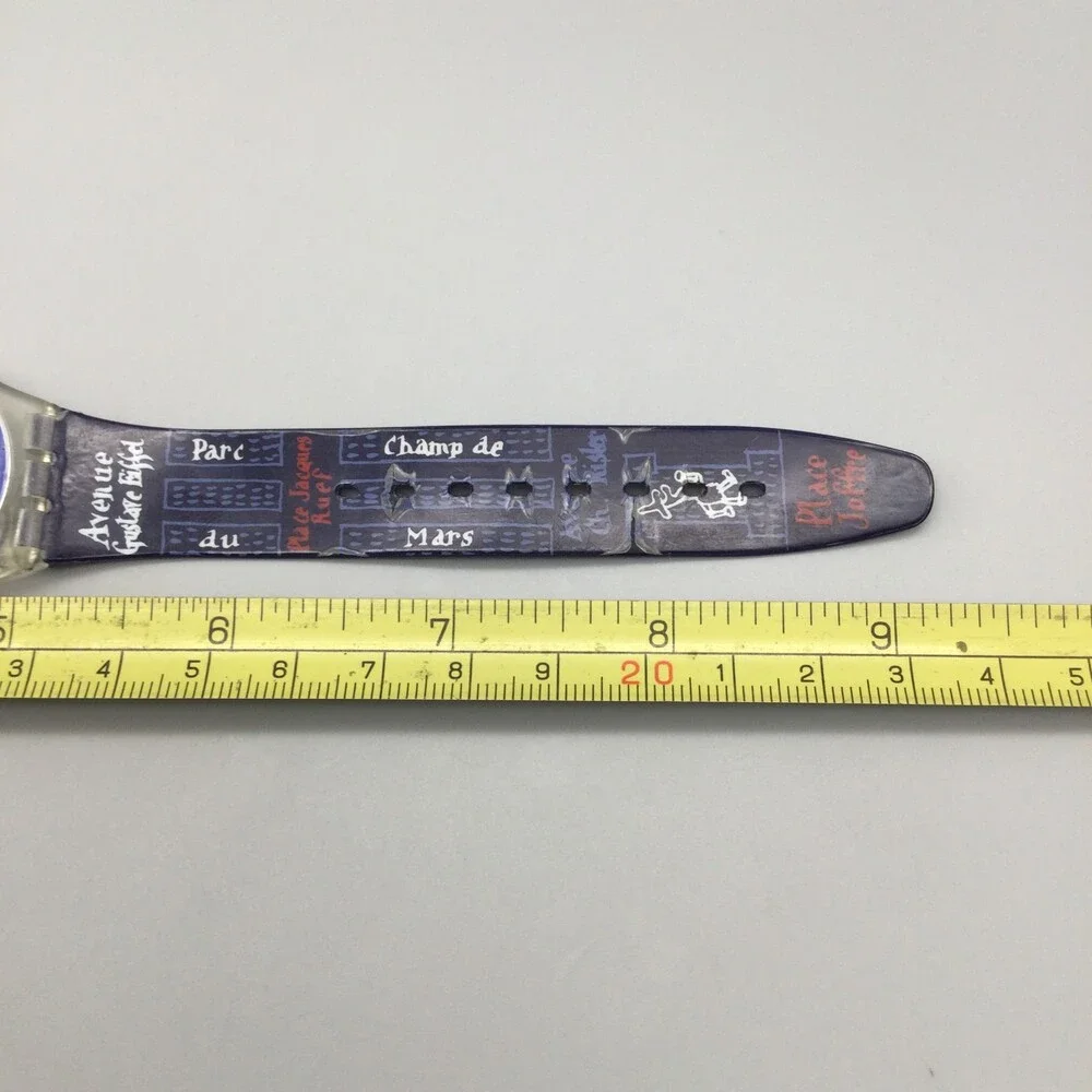 Swatch Gent Titi Parisien Watch Women Swiss Made 34mm Blue Dial New Battery - Picture 15 of 15